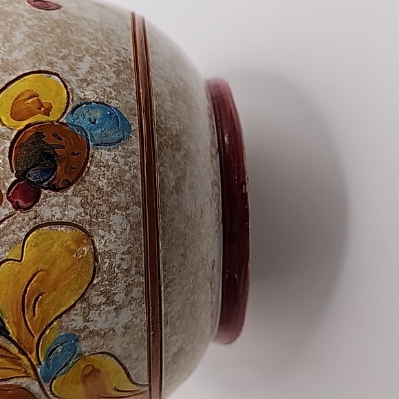 Signed Cassetta G. Colorful Floral Ceramic Vase Made In Italy - Picture 12 of 12